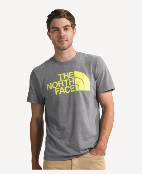Футболка TNF S/S Half Dome Tee (Мужской; L; MedGreyHthr LemonYellow)